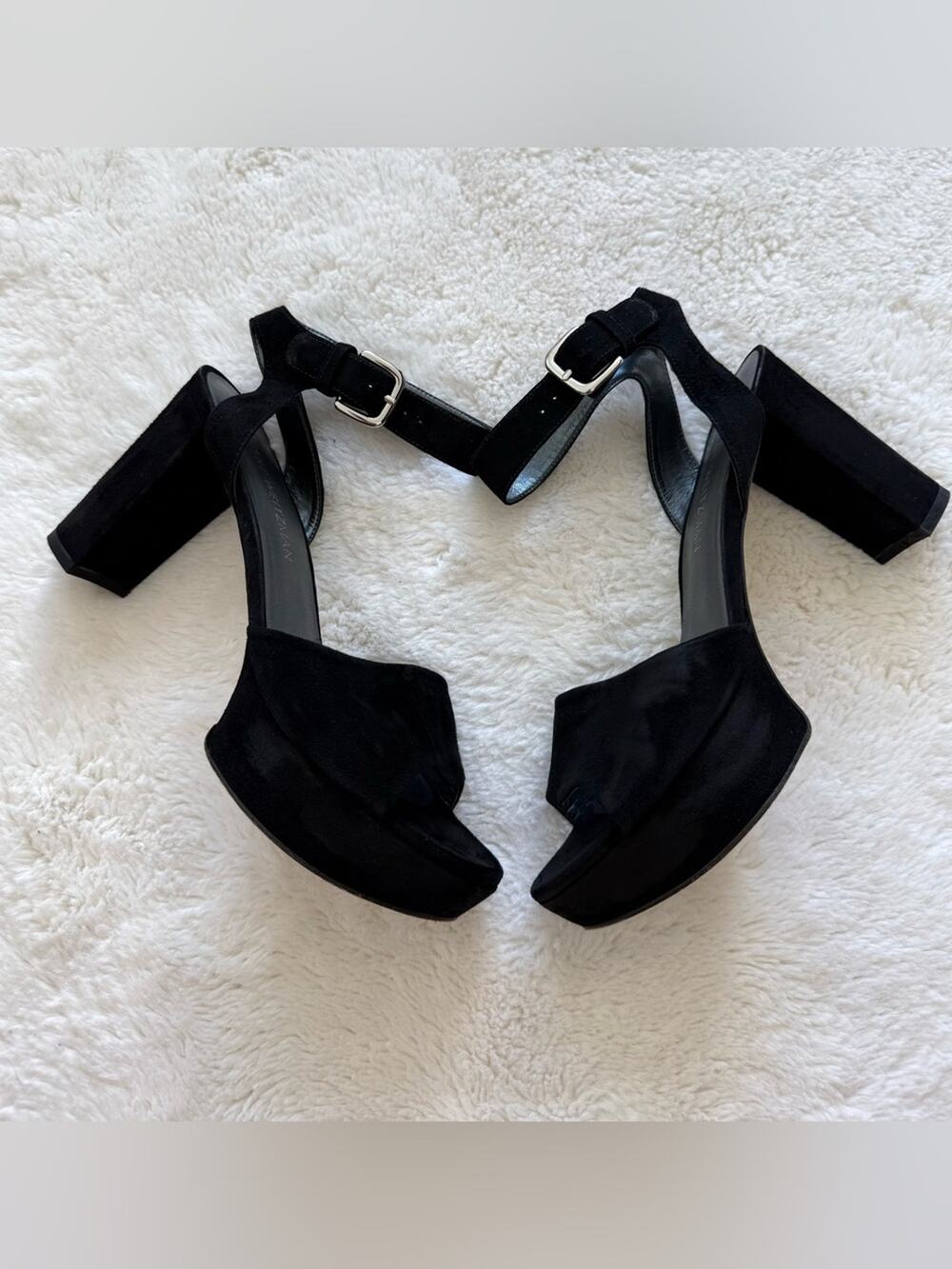Stuart Weitzman women suede high heel sandals size 8.5 US